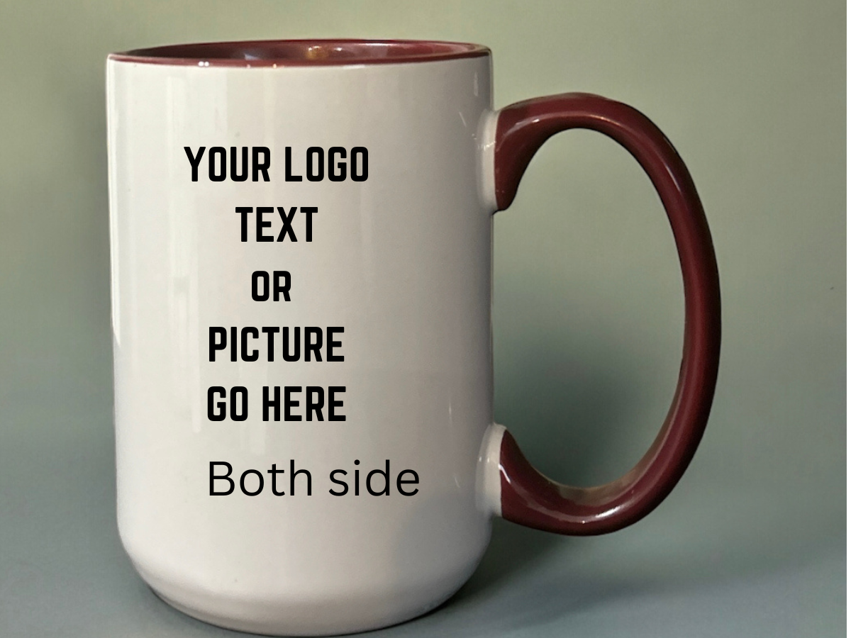 Custom 15OZ Coffee Mug with Photo, Personalized Photo for Grandma, Photo Mug Mom, Personalized Picture Coffee Cup, Anniversary Mug Gift for Him / Her, Customizable Logo-Text Mug to Men-Women