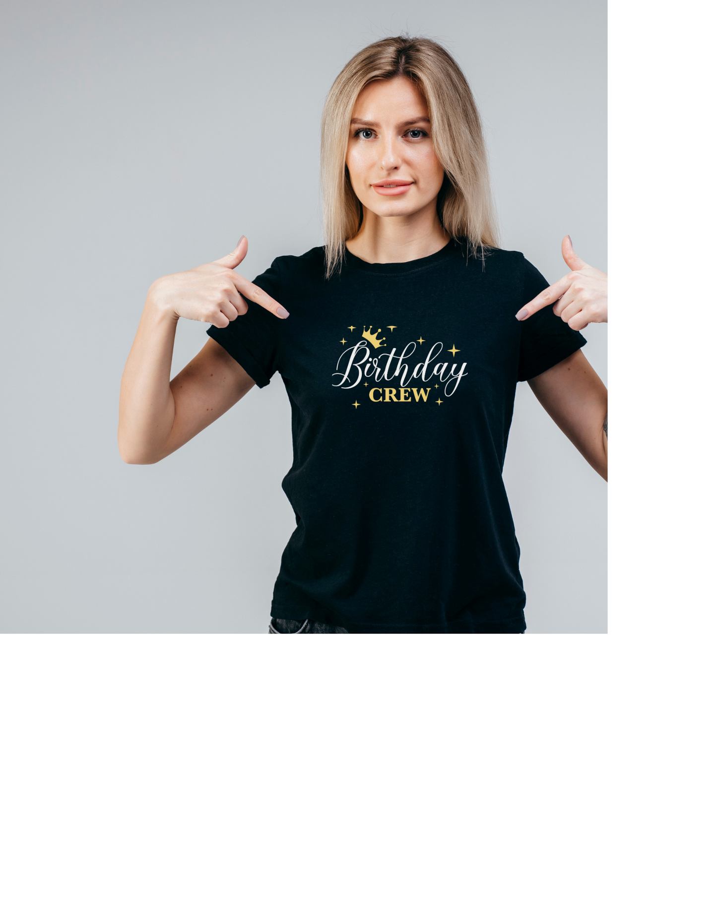 Beautiful birthday crew image shirt. Soft and comfortable. Be part of the the birthday team