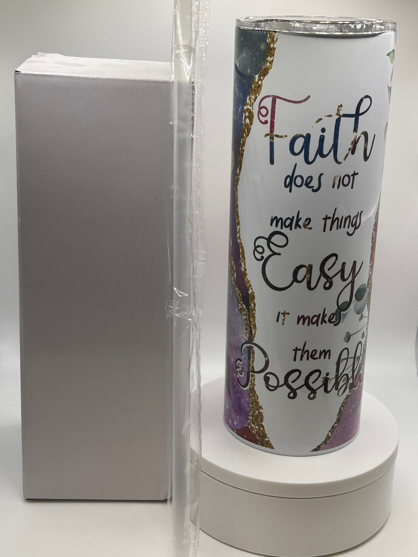 Custom Insulted Skinny Tumbler, Sublimation Tumbler, 20oz water cup, religion gift Faith Bible Verse Tumbler Stainless Tumbler Birthday Anniversary Holiday Gift