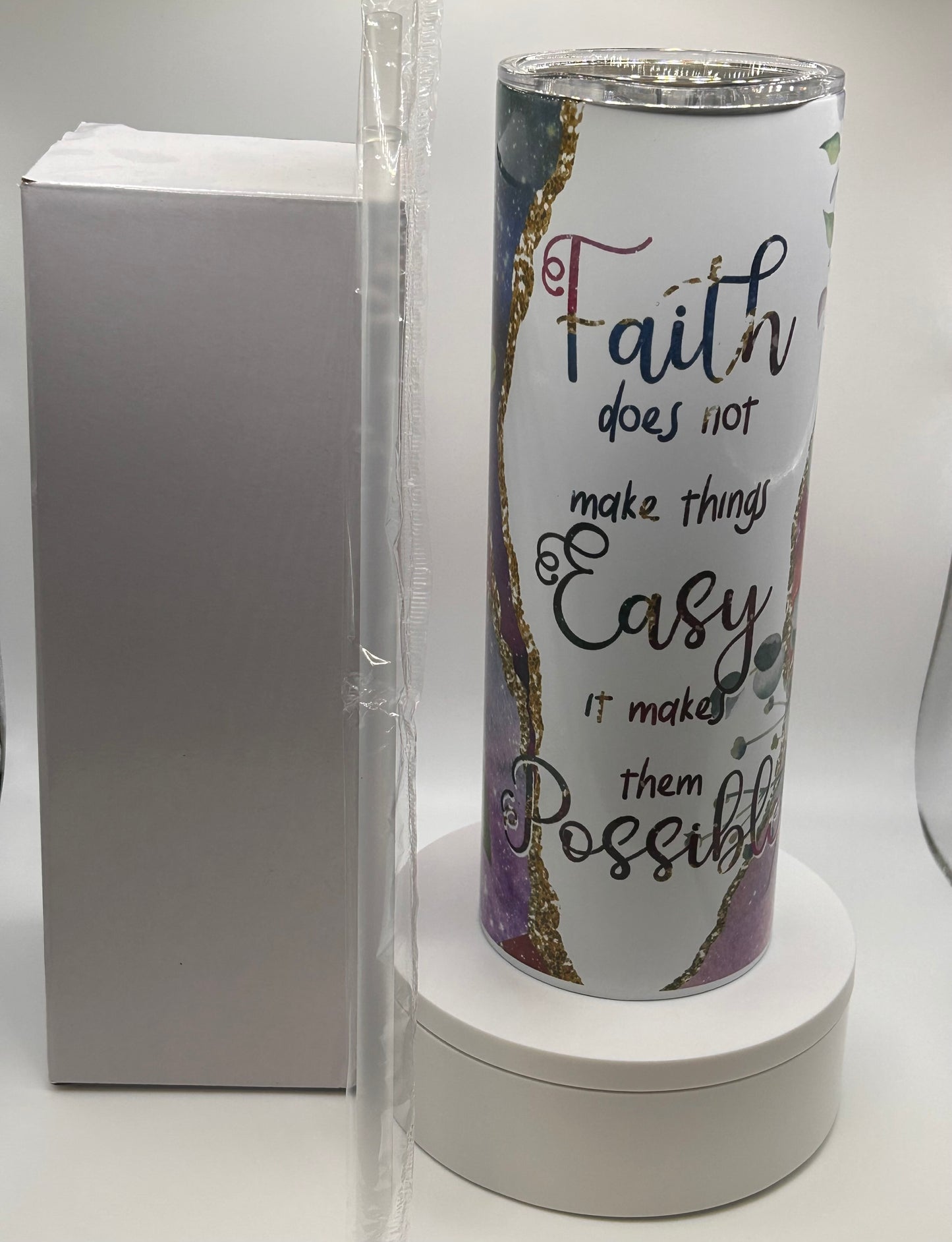 Custom Insulted Skinny Tumbler, Sublimation Tumbler, 20oz water cup, religion gift Faith Bible Verse Tumbler Stainless Tumbler Birthday Anniversary Holiday Gift